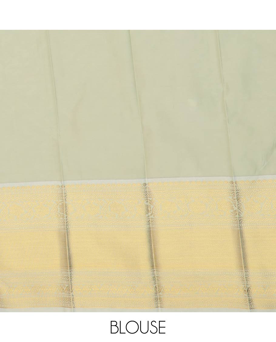 Violet zari buttas enclosed checked gift saree, contrast traditional zari design border, and jaal pallu