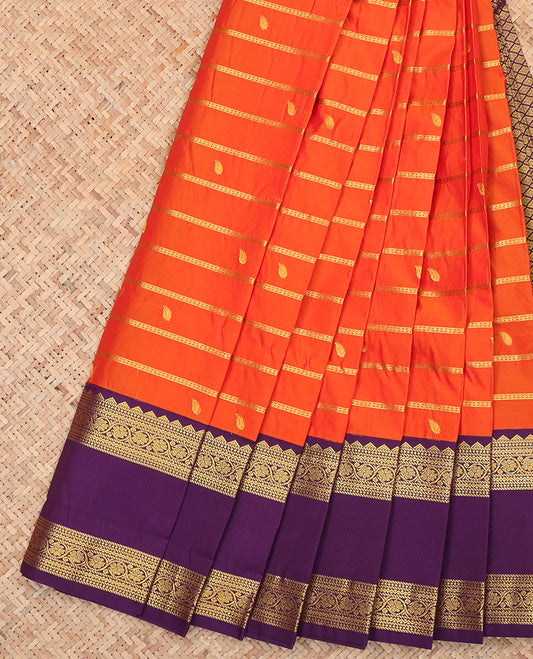 Orange Budget Silk Saree