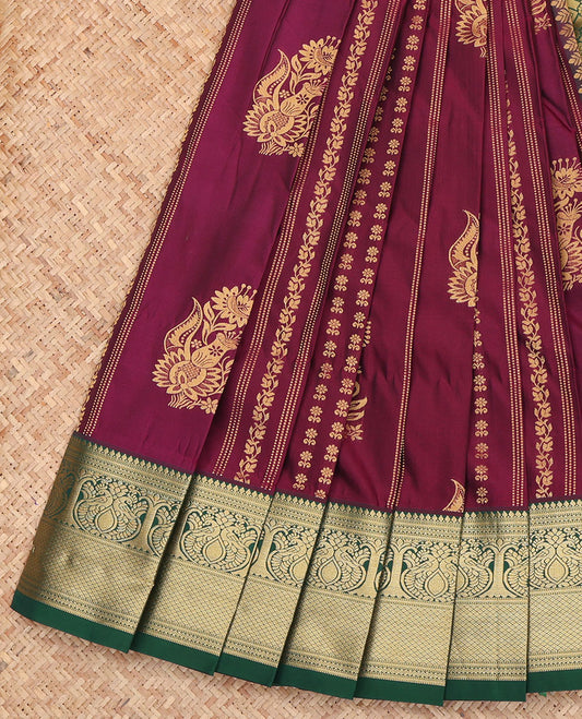 Wine Budget Silk Saree