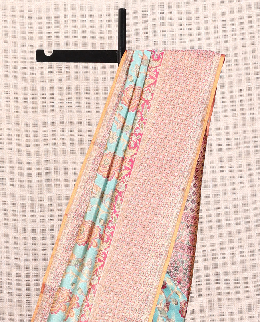 Blue Kanchipuram Tissue Bridal Silk Saree