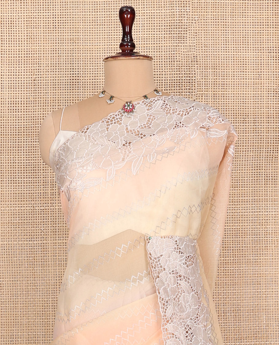 Yellow Organza Saree