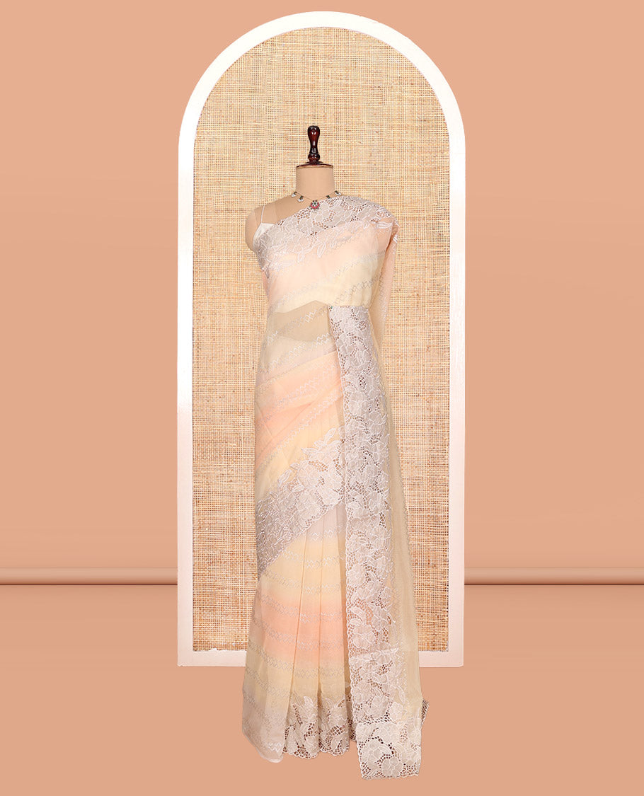 Yellow Organza Saree