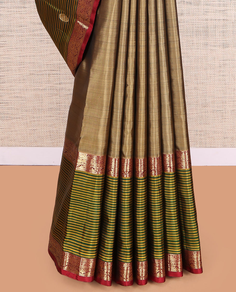 Brown Kanchipuram Silk Saree