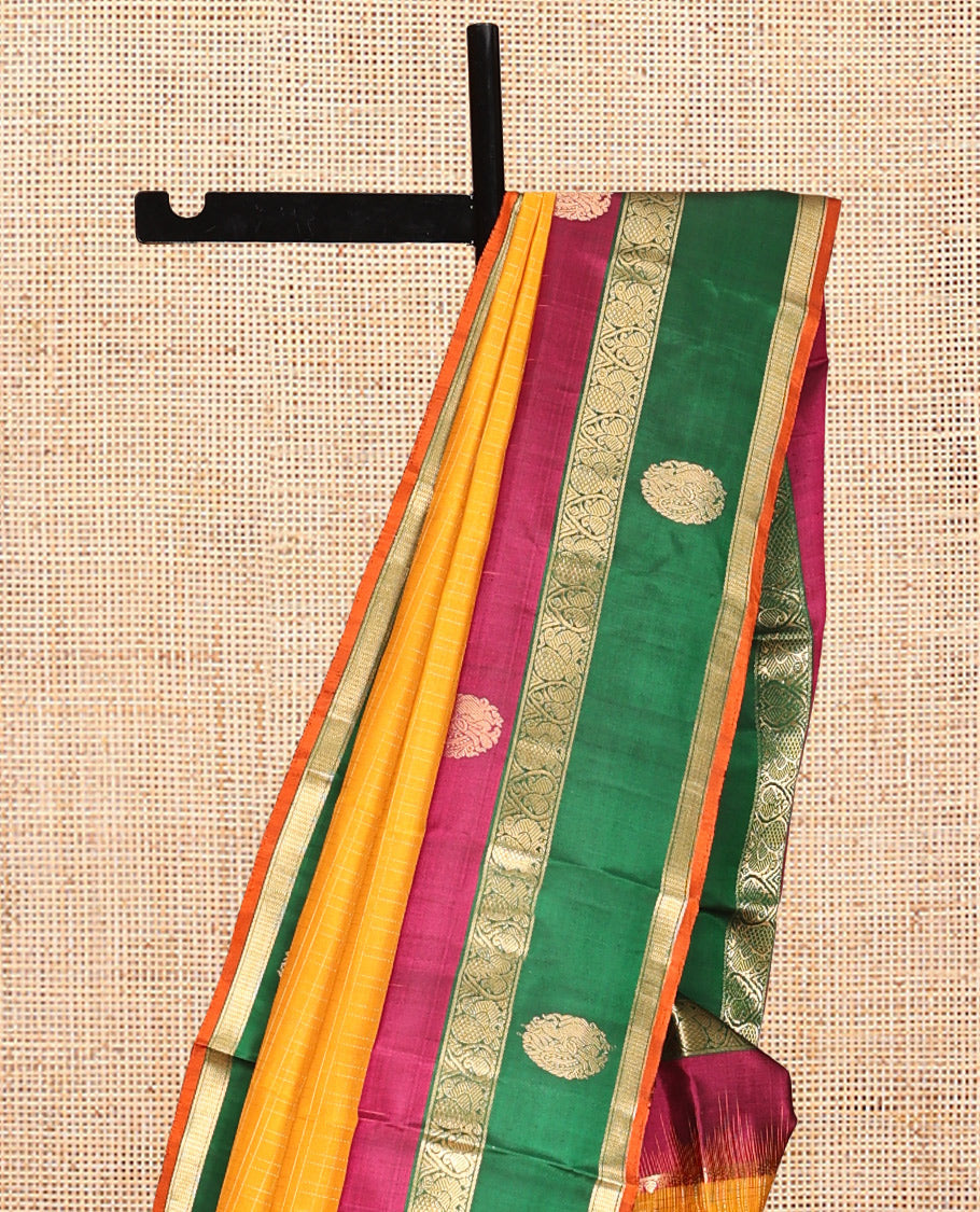 Yellow Mayuri Soft Silk Saree