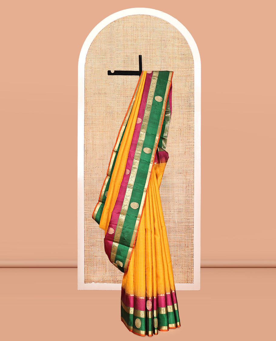 Yellow Mayuri Soft Silk Saree