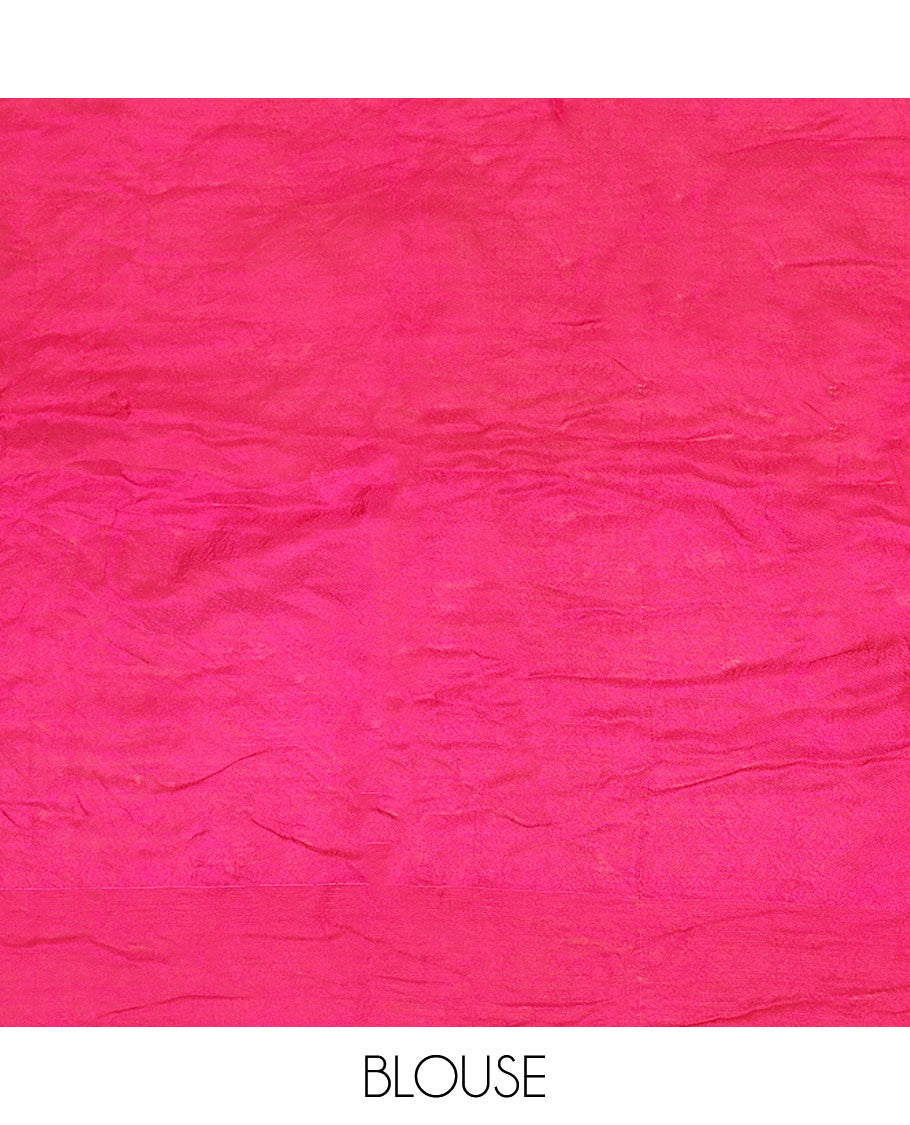 Pink Bandhani Dola Silk Saree