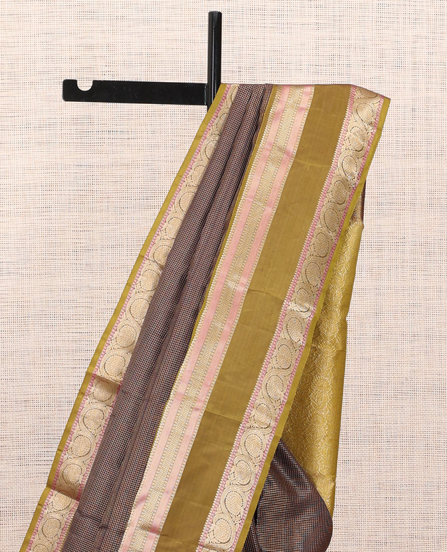 Brown-Mehendi Green Vasundhara Silk Saree