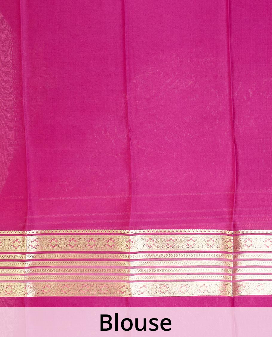 Blue floral jaal jacquard fancy crepe saree, floral design zari border, and floral jaal pallu