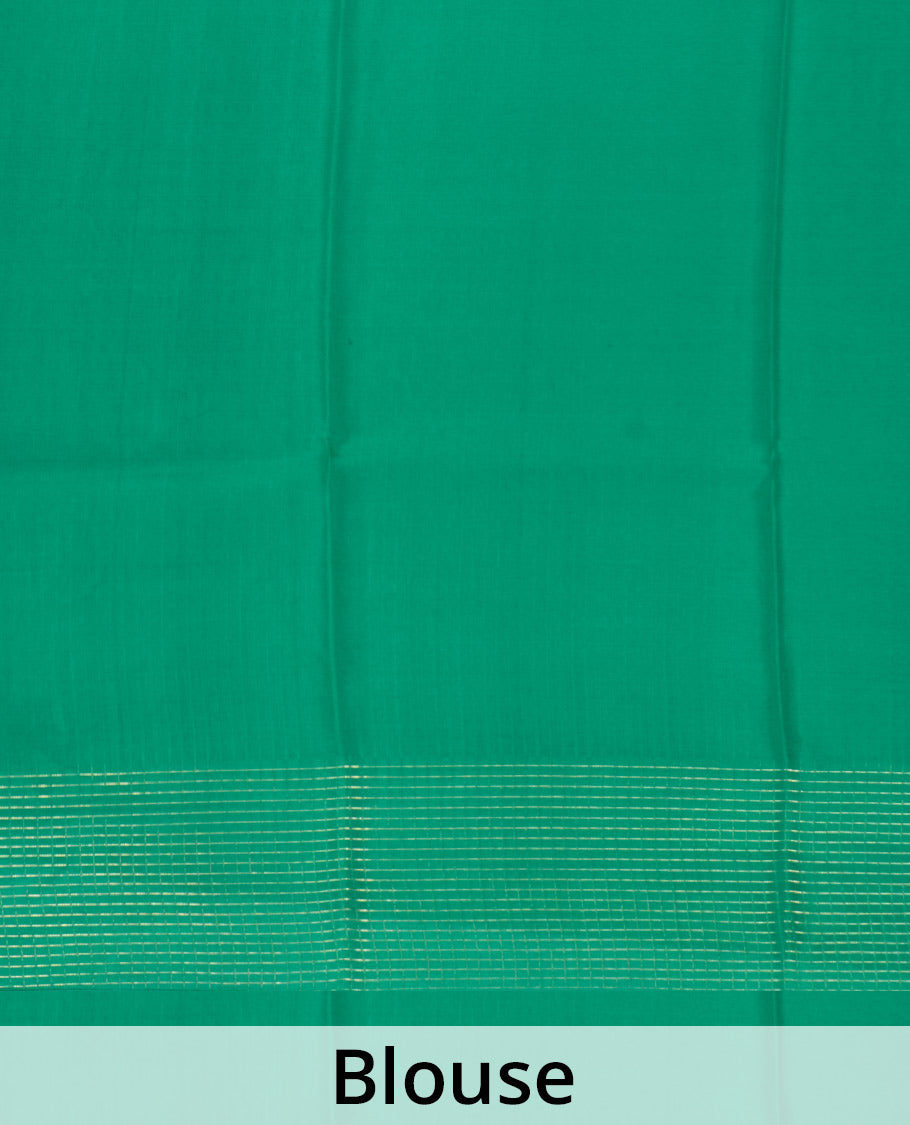 Lavender zari design Mysore silk saree, contrast zari border, and pallu of diagonal stripes woven in zari