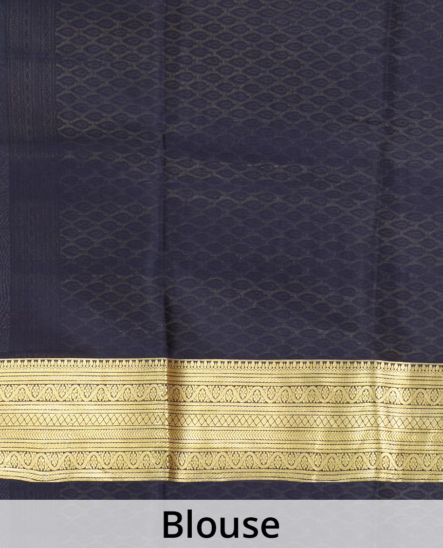Black zari buttas Mysore silk saree, traditional zari border, and jaal pallu