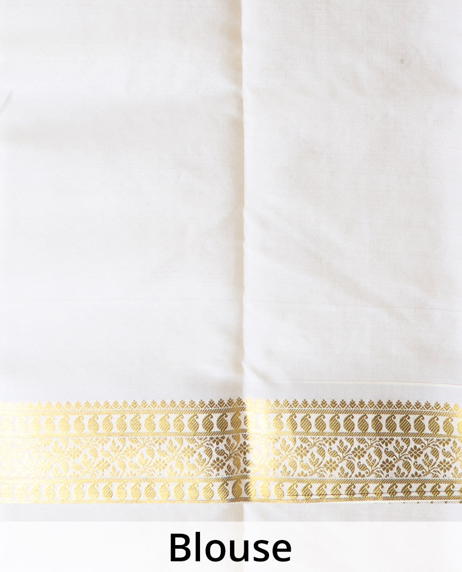 Red zari buttas Mysore silk saree, contrast traditional zari border, and zari-rich jaal pallu