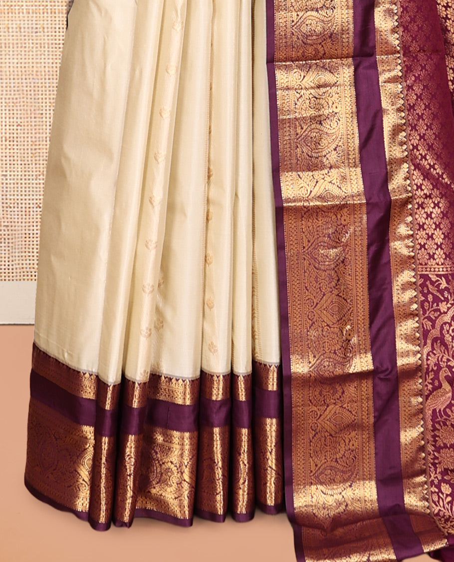 Cream Gift Saree