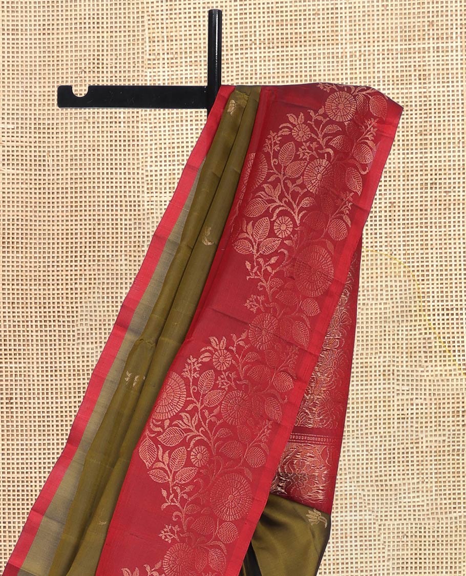Green Mayuri Lite Silk Mix Saree