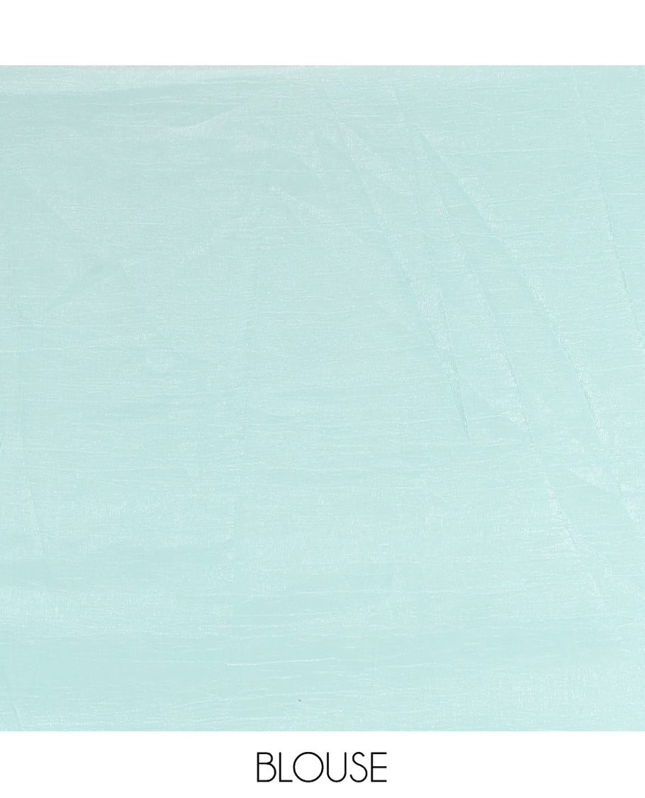 Sea Green Fendi Crush Chiffon Saree