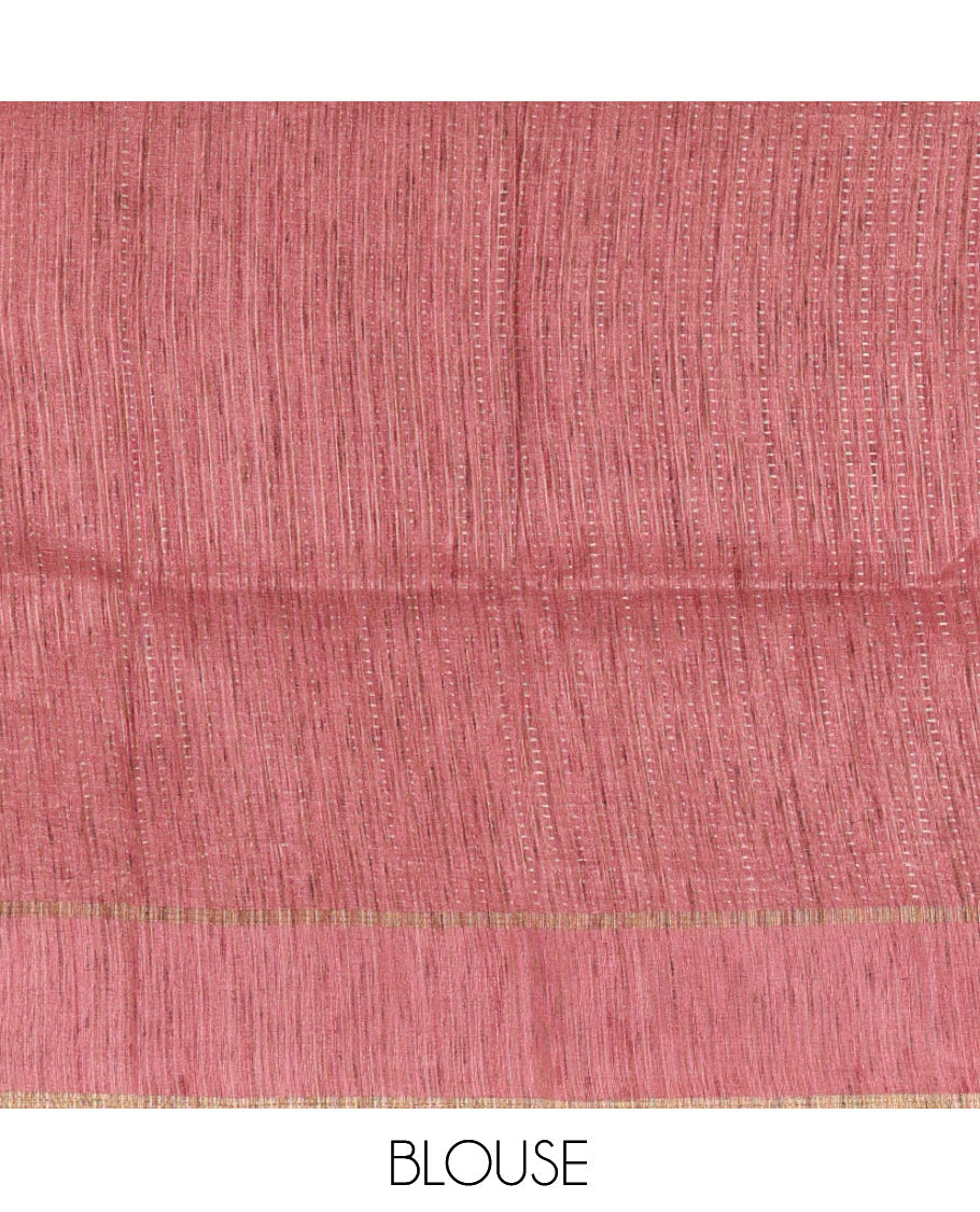 Pale Pink Fancy Tussar Saree