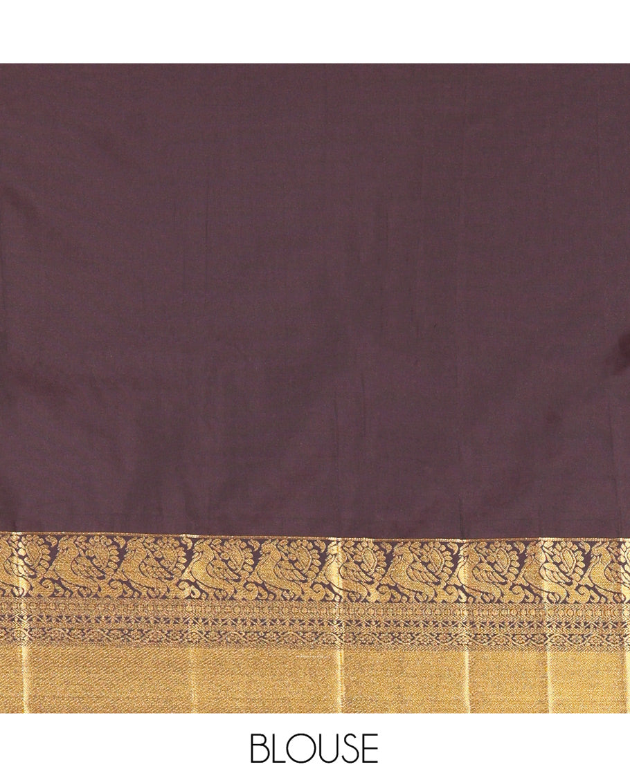 Mehendi Green-Brown Budget Silk Saree
