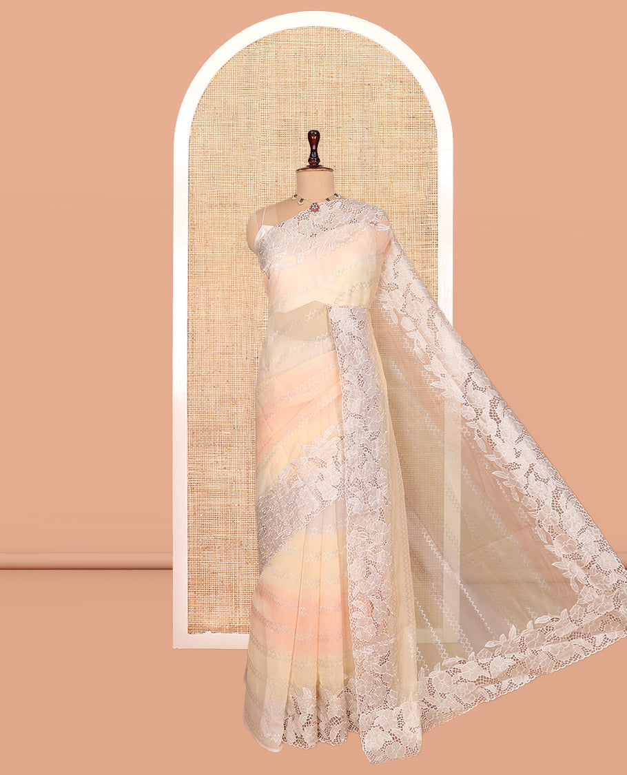Yellow Organza Saree