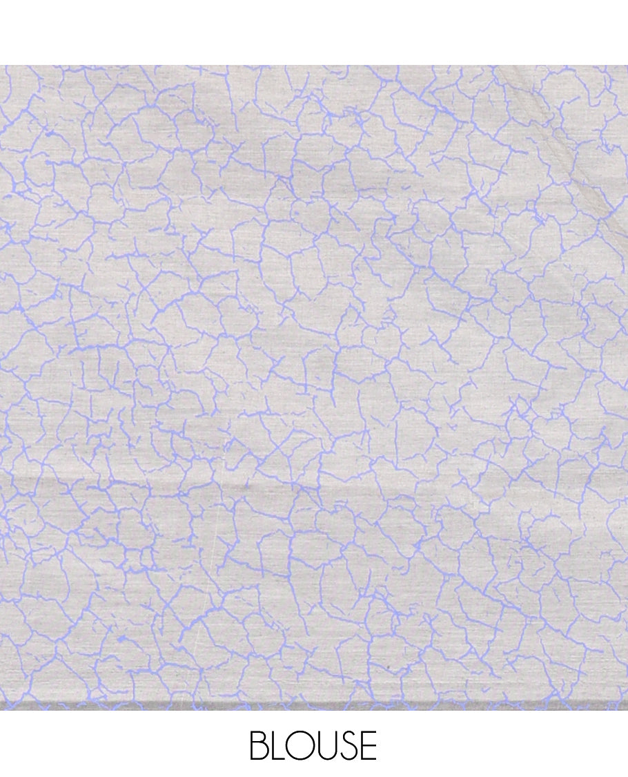 Borderless Blue South Cotton Saree