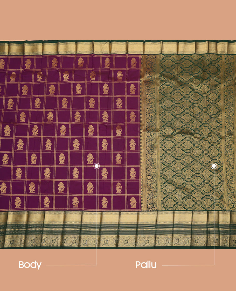 Purple Budget Silk Saree