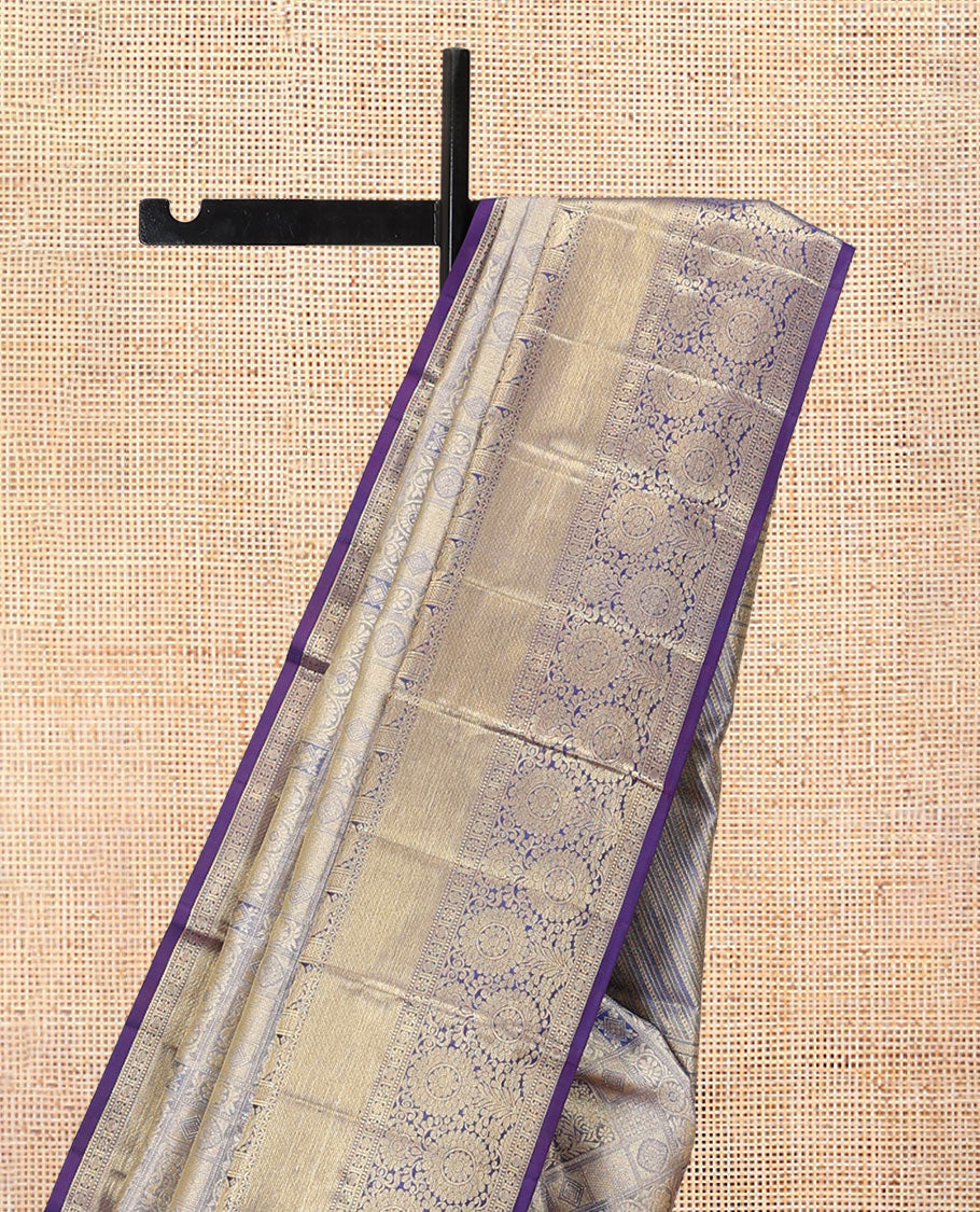 Blue Kanchipuram Tissue Silk Saree