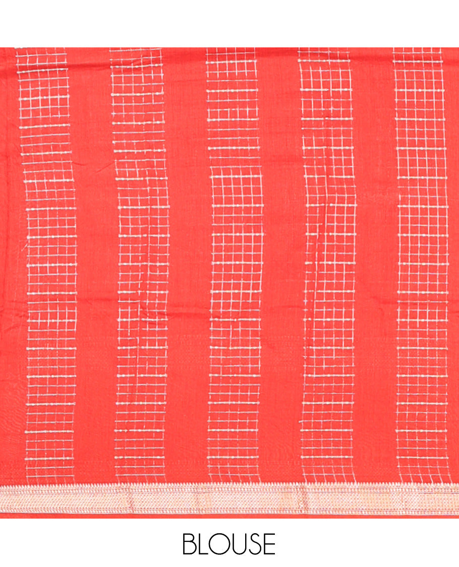 White Assam Silk Saree