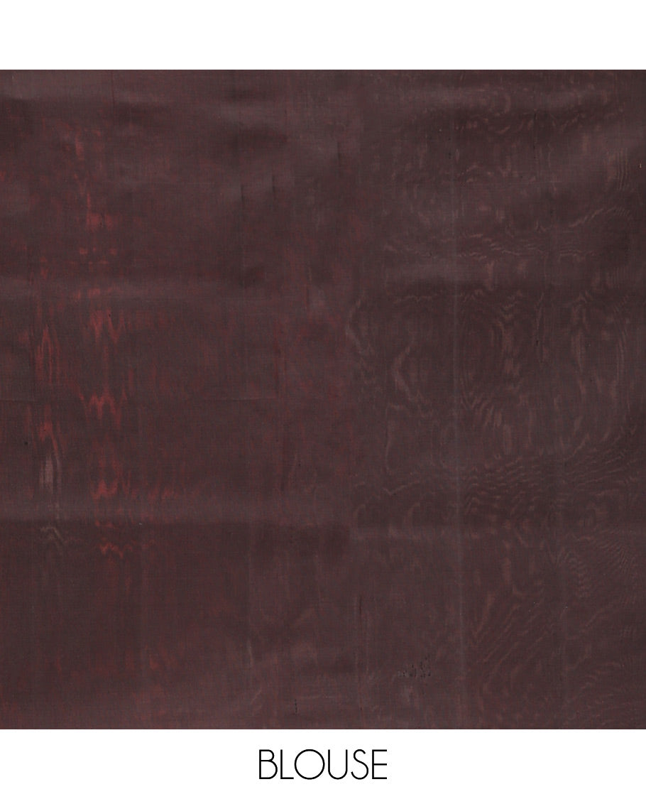 Grey checked, floral design mayuri soft silk saree with contrast sunflower design border & floral design pallu