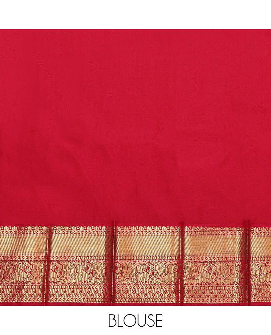 Violet Budget Silk Saree, Elevated with Zari Butta Enclosed Checks All Over Its Body, Complemented by a Contrast Traditional Zari Design Border, Intricately Designed Pallu, and Paired with a Contrast Blouse