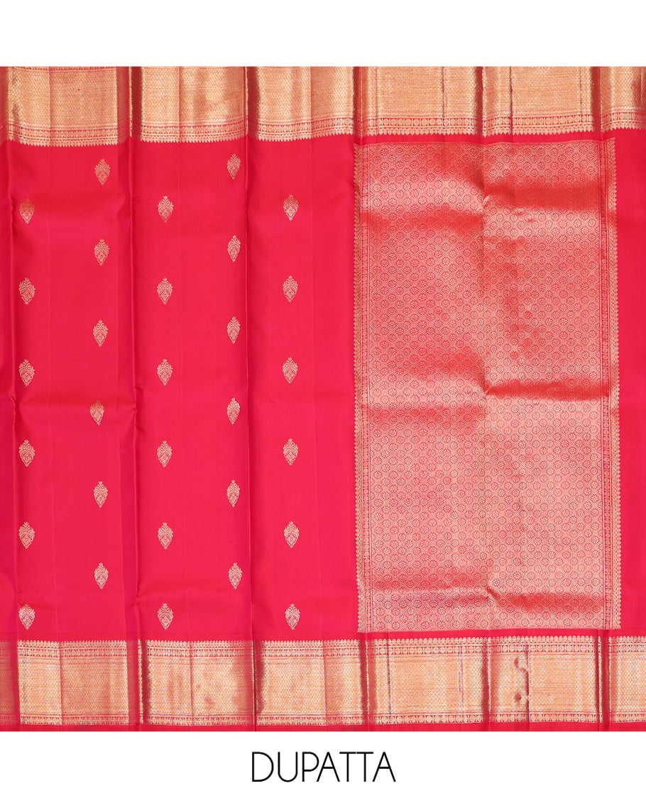 Cream Pure Silk Half Saree