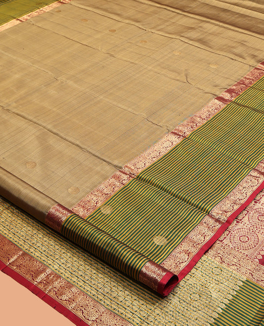 Brown Kanchipuram Silk Saree