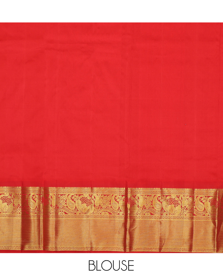 Multi-Color Pure Silk Navarathna Pavadai Material Set