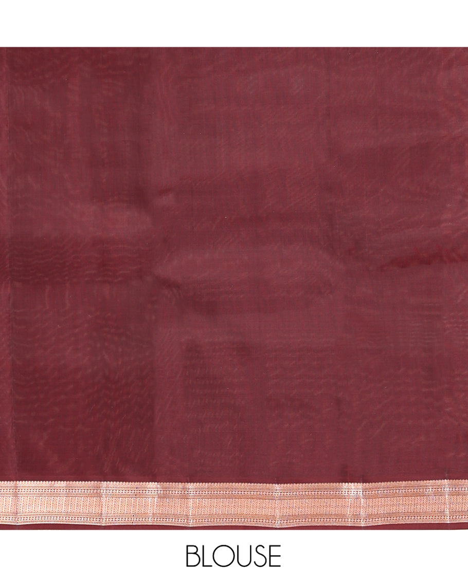 Black Vasundhara Lite Silk Mix Saree, Mesmerized with Mayil Buttas, a Contrast Border of Thilakam Mokku, Muthu, Lavangam, and Neli Designs, Jaal Pallu, and a Contrast Blouse