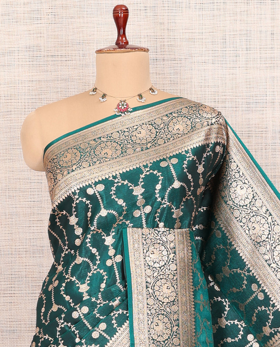 Green Banaras Nylon Saree