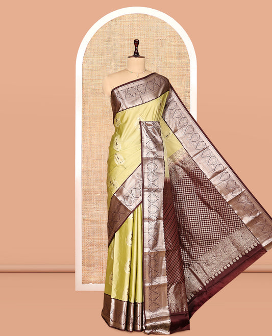 Green Zari Buttas Gift Saree