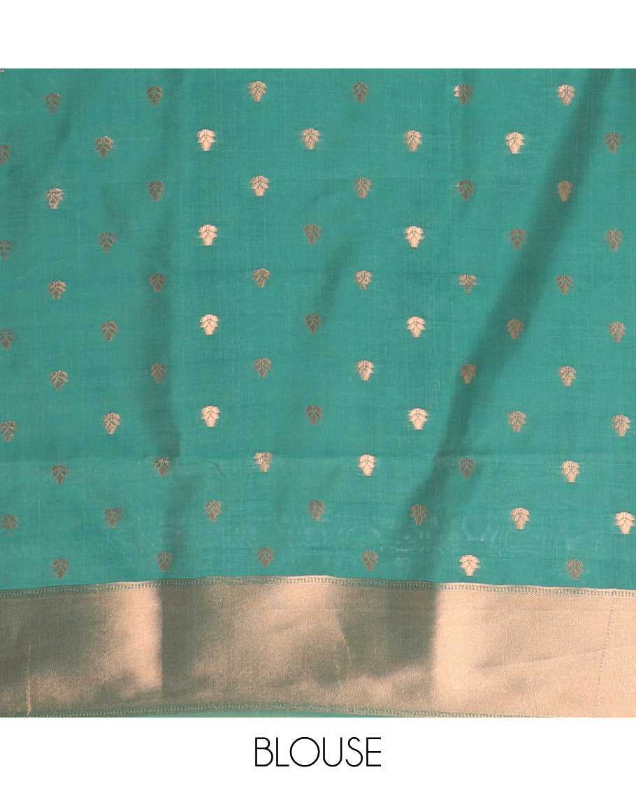 Yellow Pichwai cow zari motifs, Kanchi tissue saree, contrast Pichwai cow motifs copper zari woven border, zari-rich pallu, and contrast zari design blouse