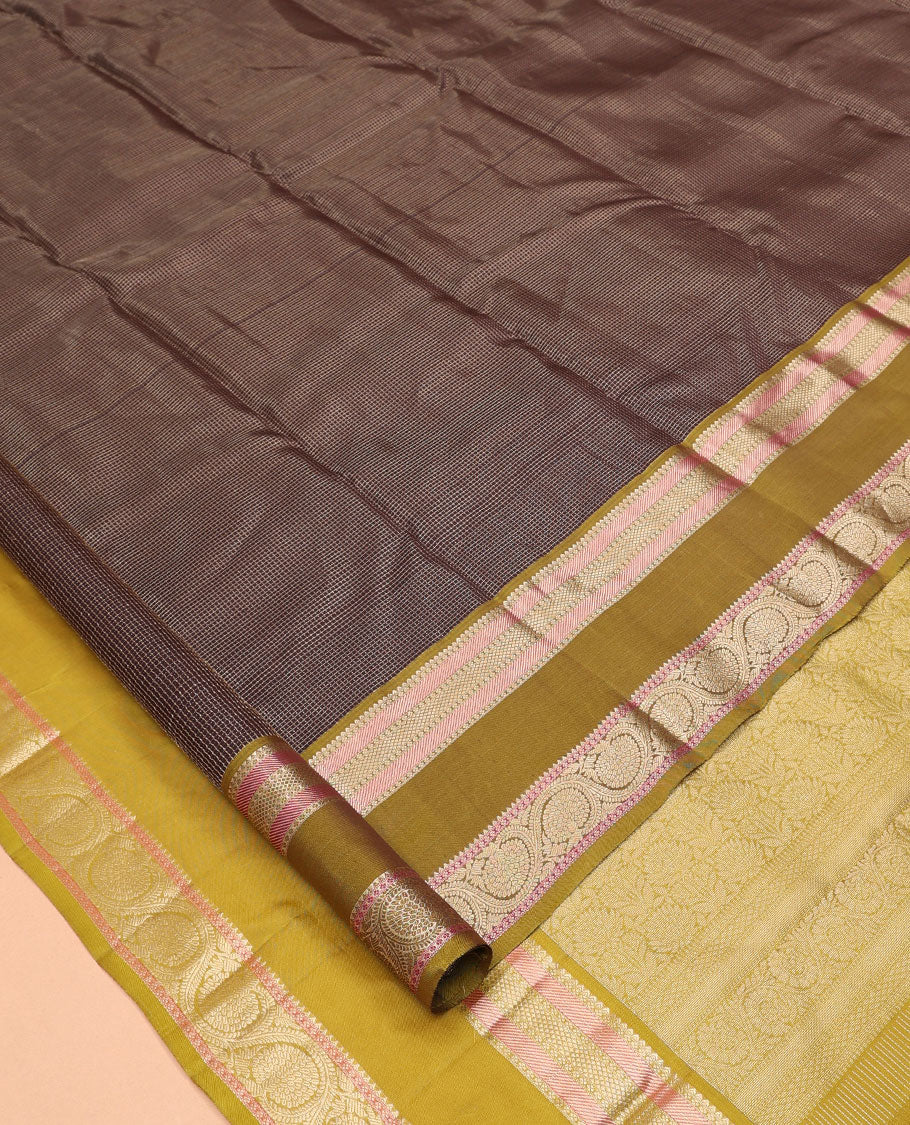 Brown-Mehendi Green Vasundhara Silk Saree