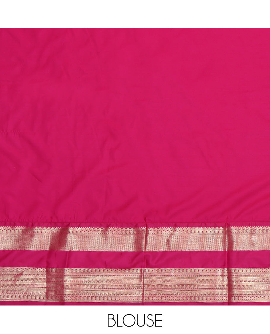 Yellow Art Silk Pavadai Material Set