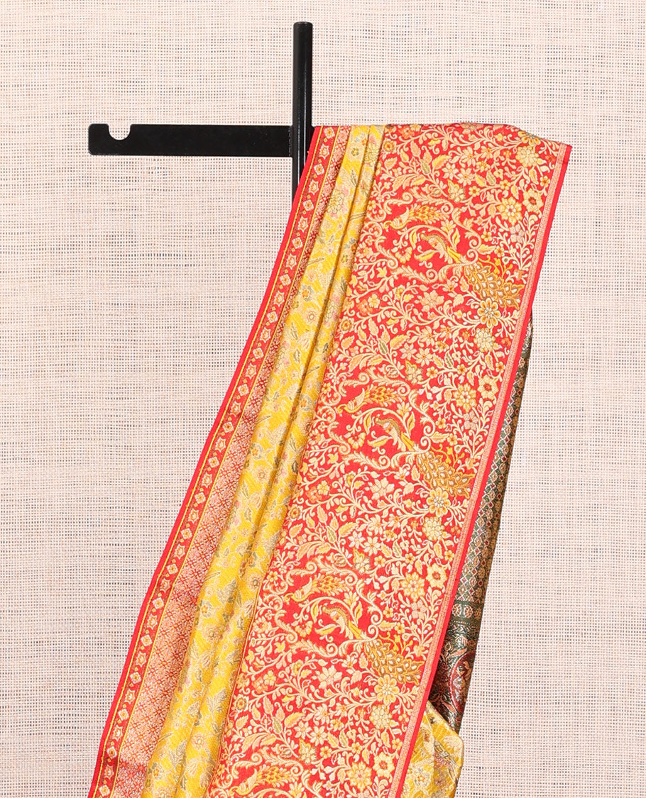Yellow Kanchipuram Tissue Bridal Silk Saree