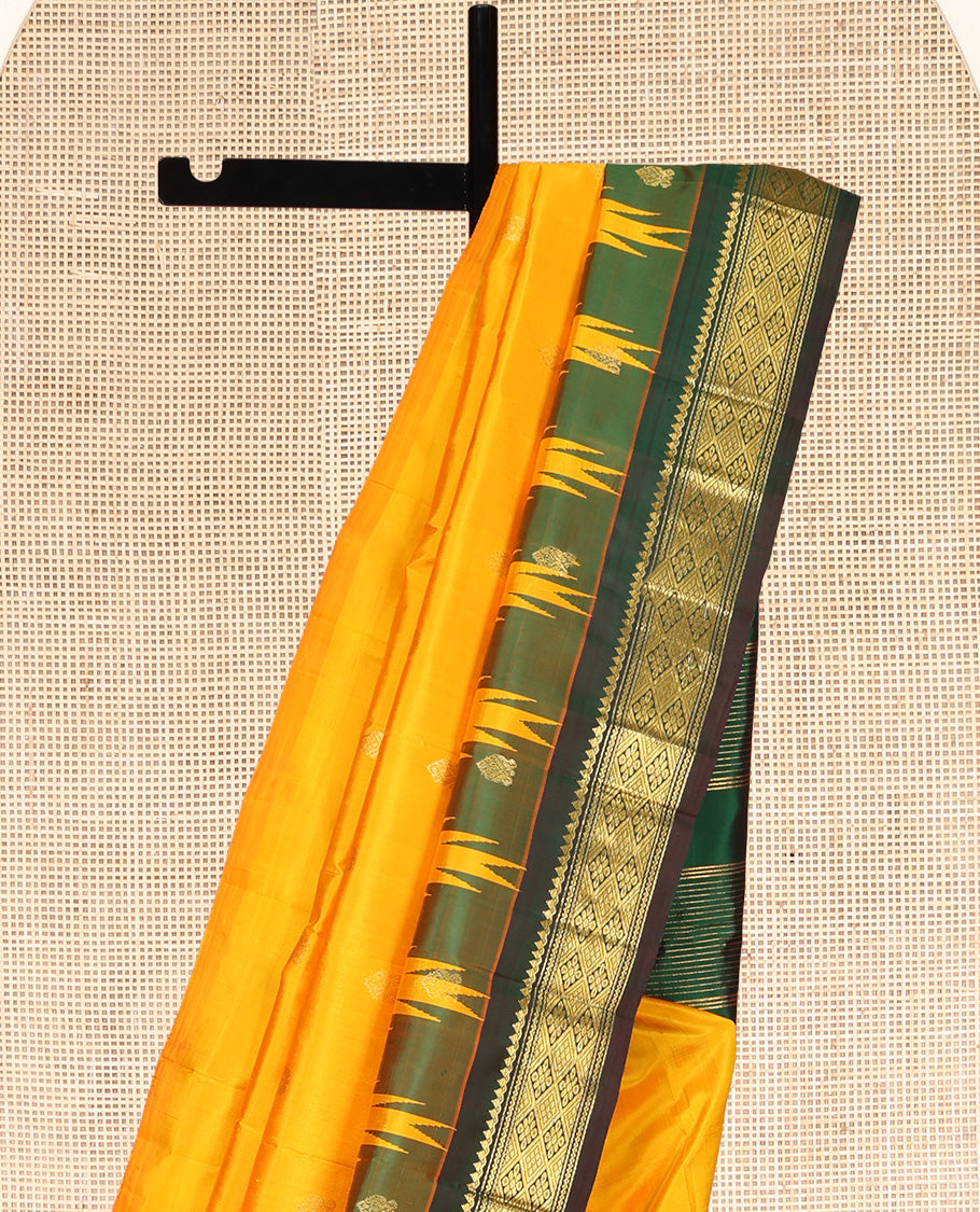 Yellow Kanchipuram Silk Saree