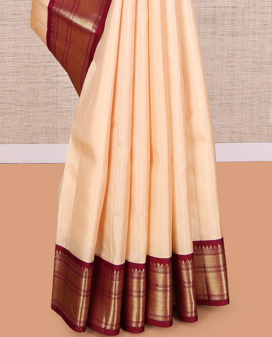Sandal Kanchipuram Silk Saree