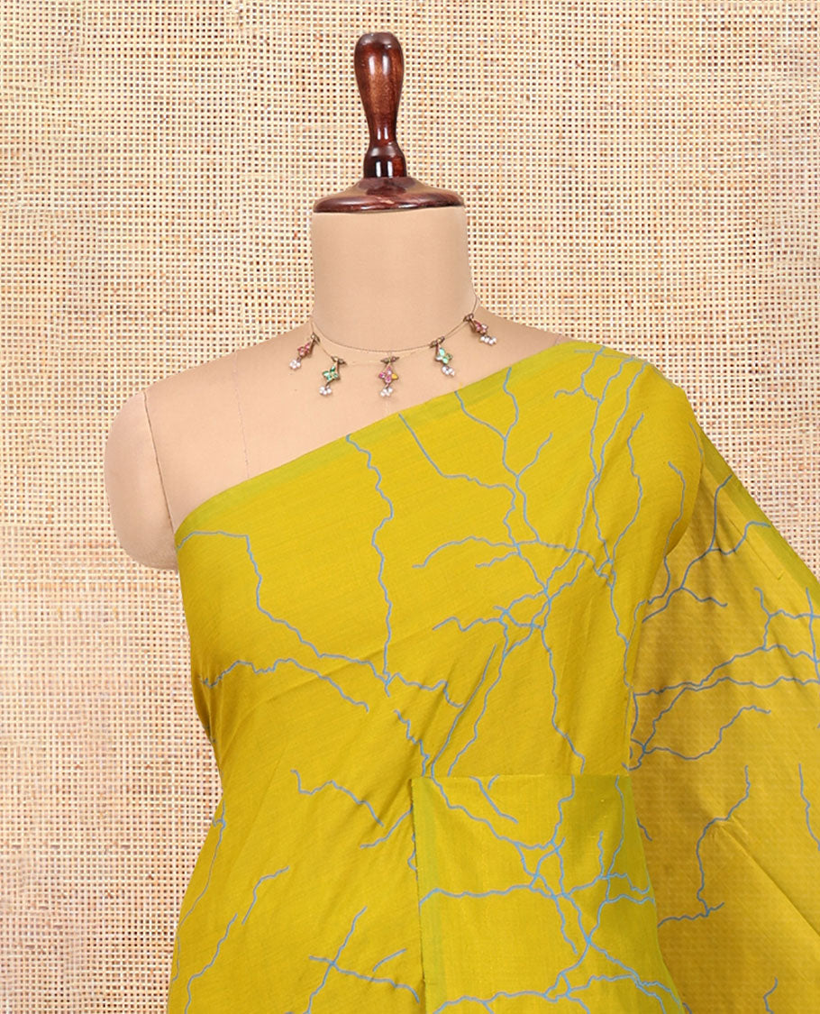 Borderless Yellow South Cotton Saree
