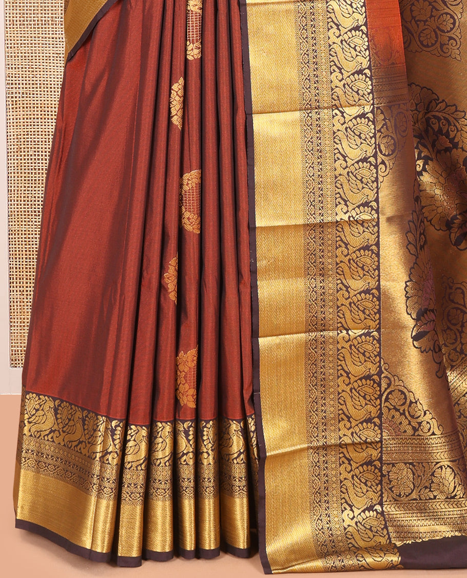 Honey-Brown Budget Silk Saree