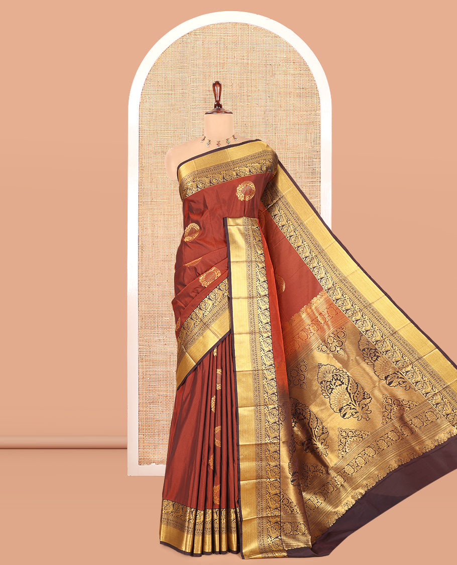 Honey-Brown Budget Silk Saree