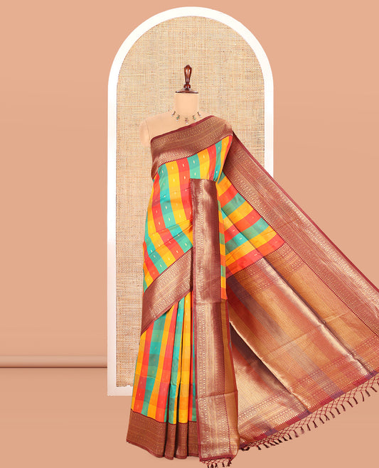 Maroon Fancy Softy Silk Saree