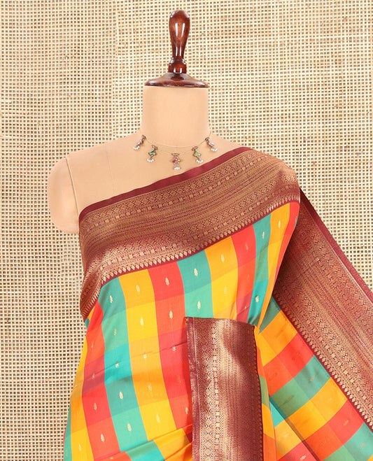 Maroon Fancy Softy Silk Saree