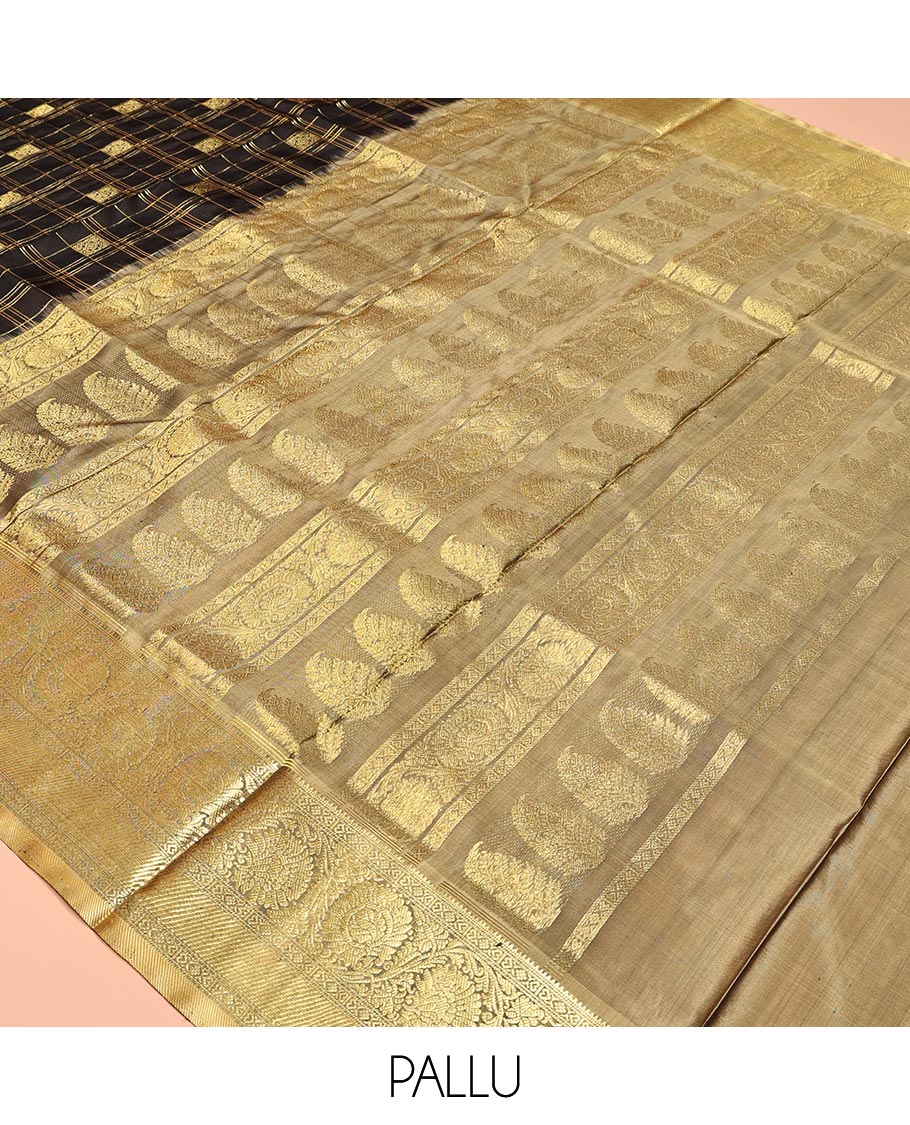 Black Venkatagiri Silk Saree