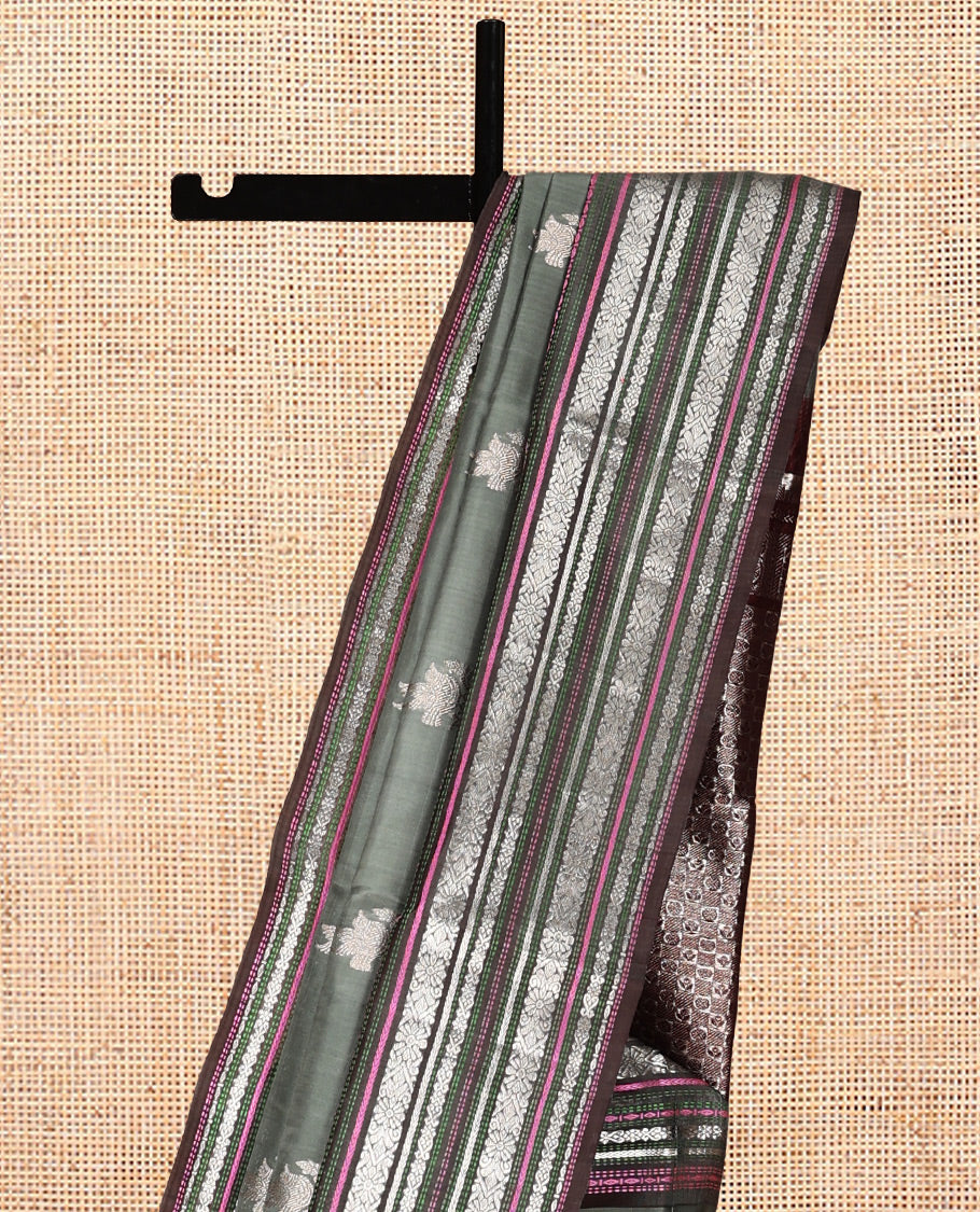 Grey Venkatagiri Silk Saree