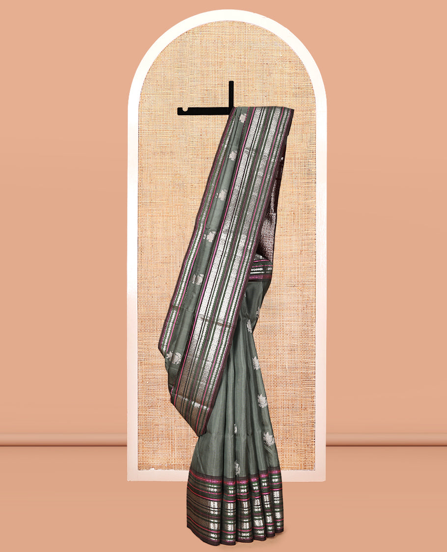 Grey Venkatagiri Silk Saree