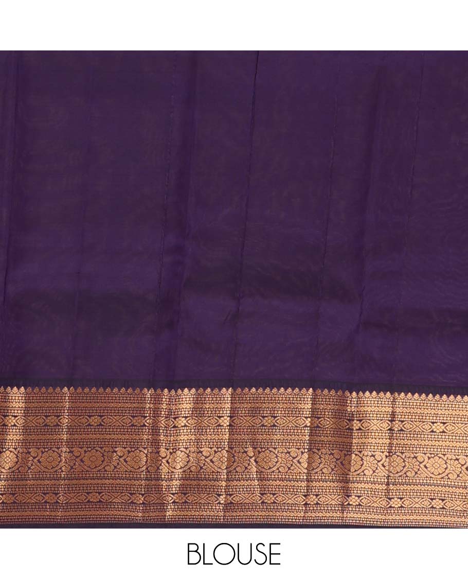 Green zari buttas Vasundhara silk mix saree, contrast traditional zari border, and jaal pallu
