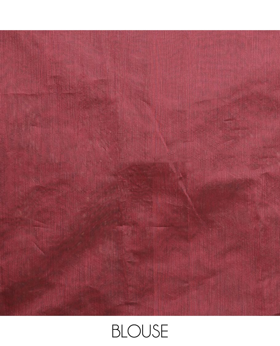 Borderless blue square buttas semi-silk cotton saree, contrast intricately designed pallu