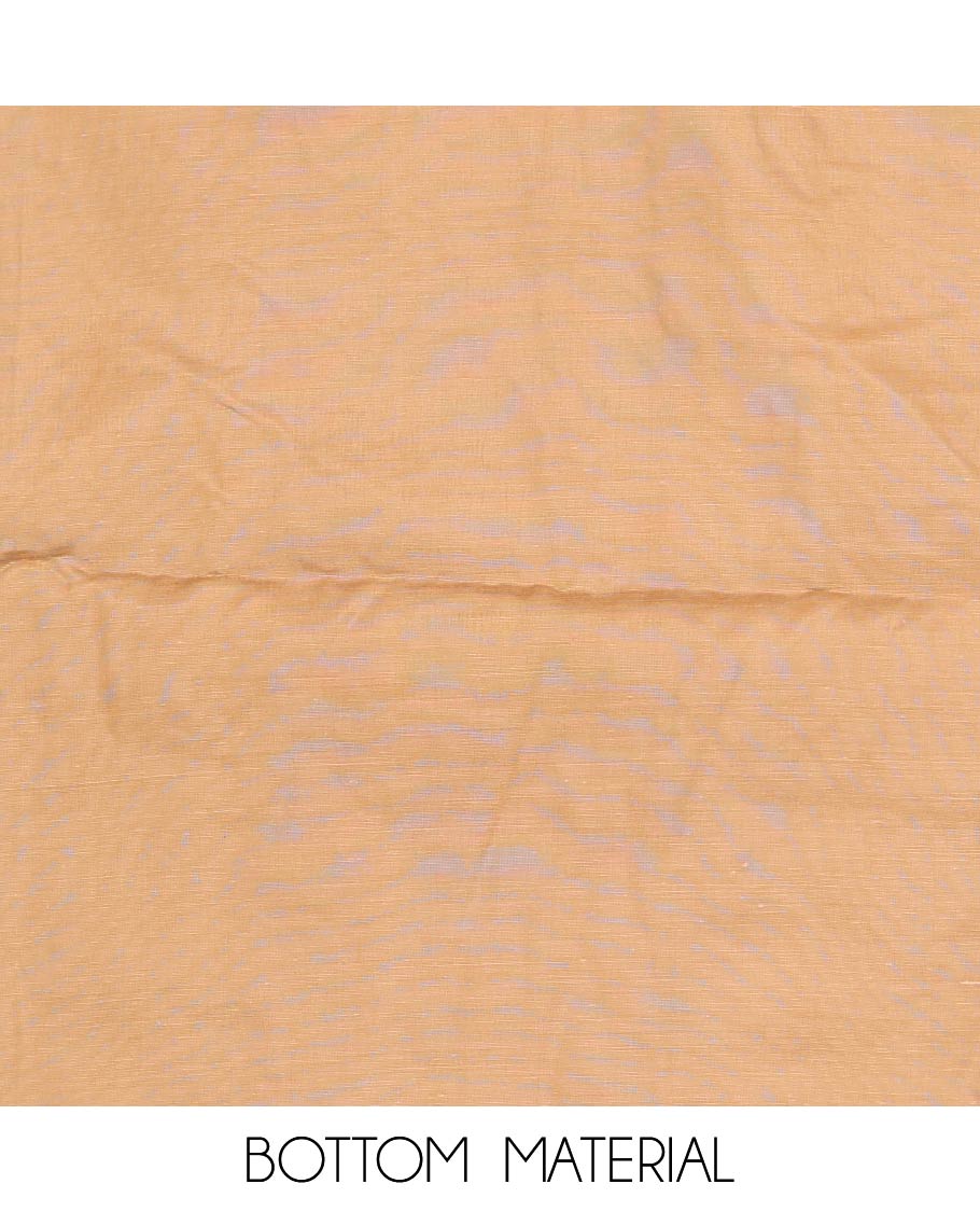 Orange chudidhar material set,floral vine design printed organza top,plain bottom & floral vine embroidery organza dupatta